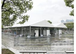 鄭州開封篷房租賃公(gōng)司助力東西湖(hú)區(qū)人才招聘會開始